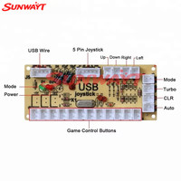 Carte de joystick PCB en plastique USB/5P pour borne d'arcade DIY avec contrôle sans latence pour accessoires de jeu PC (Anglais) SUNWAYT SW-YG2
