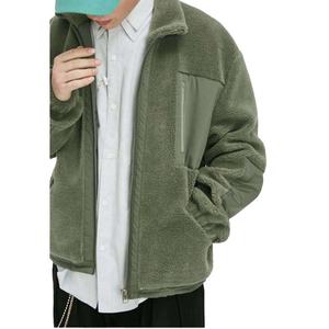 Veste d'hiver en laine enduite pour homme, très vendue, personnalisable, entièrement zippée, col montant, manches longues, imperméable, coupe-vent, service OEM - Product Image 2