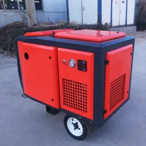 High Pressure 16Bar 232Psi Mobile Mini Gasoline Engine Rotary Screw Air Compressor With Honda Motor