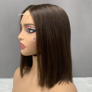 Perruque de cheveux alignés dans le sens des cuticules, Perruques bob en cheveux bruts vietnamiens, Perruque droite en dentelle 2x6 de 10 pouces SDD - Product Image 5