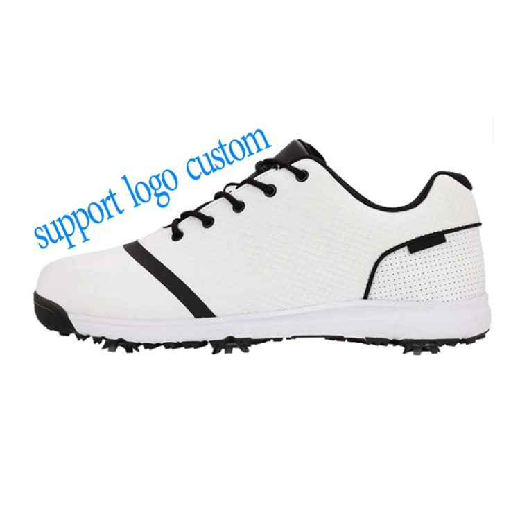 High Quality Custom Logo Genuine Leather Men Sports Shoe Golf Shoe Women Training Shoes