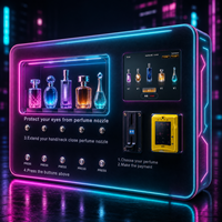 Distributeur de parfum de table avec écran tactile de 10,1 pouces, capacité de bouteille de 100 ml, machine distributrice de parfum automatique sans personnel