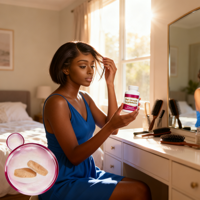 Compléments alimentaires pour la croissance des cheveux avec biotine et collagène marin pour nourrir les cheveux clairsemés, améliorer la croissance et l'épaisseur des cheveux pour les femmes