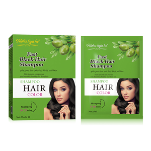 Usine professionnelle OEM Sachet noir teinture rapide shampooing de couleur de cheveux naturels noirs shampooing de cheveux noirs à l'huile d'olive - Product Image 1