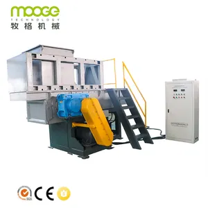 Atık PVC drenaj borusu parçalama ekipmanları/plastik boru parçalayıcı makinesi
