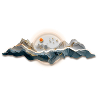 Peinture décorative luxueuse et magnifique originale Design créatif abstrait Paysage peinture LED art mural peut ajouter des diamants