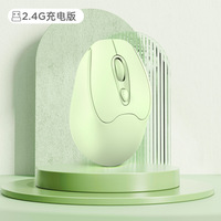 Mouse Gaming Nirkabel Sensor Optik USB Isi Ulang Bertenaga Baterai, Senyap untuk Laptop dan Penggunaan Kantor, untuk Wanita