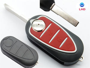 Coque de clé de voiture en silicone souple à 3 boutons, compatible avec Alfa Romeo Mito Giulietta 159 <span class=keywords><strong>GTA</strong></span>, accessoires de voiture - Product Image 2