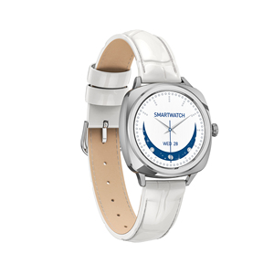 2024 nouveauté montre intelligente exclusive pour femmes l'avenir de la <span class=keywords><strong>technologie</strong></span> de la mode IP68 étanche avec boîtier en métal bracelet en cuir - Product Image 5
