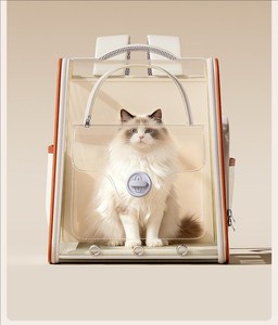 Borsa da Trasporto Portatile per Gatti, Cani e Conigli, Zaino per Cuccioli in Poliestere Oxford, Leggero e Capiente - Product Image 1
