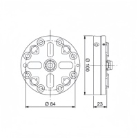 Mandrin pneumatique MacroHP 3R-602.81RS à 4 mors, 6000N, 0,002 mm pour fraiseuse CNC Fanuc HE-R06863
