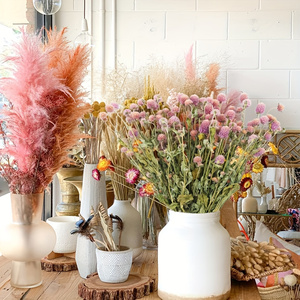 Fleurs d'amarante globe séchées naturelles, boutons de marié roses préservés pour la décoration intérieure, les mariages, les arrangements floraux DIY - Product Image 2