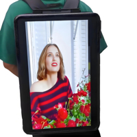 11,6/15/17/18, 5/21, 5/24/27/32 pulgadas, mochila para caminar humano, cartelera Digital, mochila publicitaria, pantalla de reproductor de publicidad Lcd
