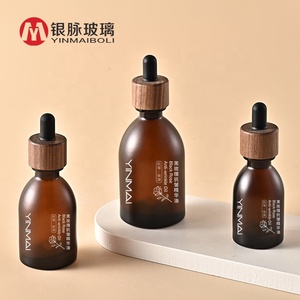 Chai nhỏ giọt thủy tinh tái chế cao cấp, màu hổ phách mờ, trong suốt, dung tích 30ml, 50ml, 100ml, chống rò rỉ, dùng đựng serum mỹ phẩm, in logo tùy chỉnh - Product Image 1