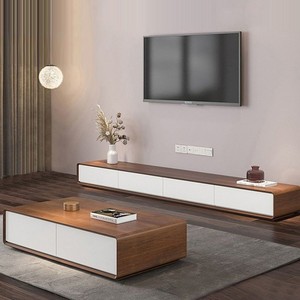 Solid Wood <b>Coffee</b> <b>Table</b> With Drawers 2 Drawer Storage Modern Minimalist Living Room Home Use Tea <b>Table</b> - Product Image 1