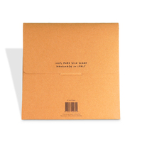 Boîte à enveloppe en papier kraft personnalisée, mate, écologique, avec rabat et impression de logo, pour écharpe