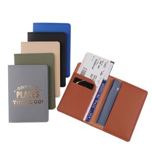 Custom PU Leather <b>Traveler</b> Passport Case With Luggage Name ID Tag Personalized Card <b>Holder</b> Cover - Product Image 2