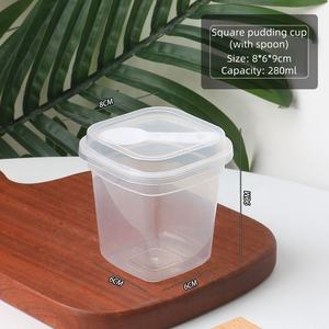 ถ้วยพุดดิ้งโยเกิร์ตนมแบบใช้แล้วทิ้งถ้วยพลาสติกพร้อมฝาปิดสำหรับทำขนมเยลลี่มะพร้าว - Product Image 6