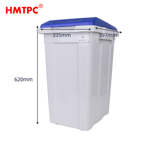Contenedor de Basura Rectangular para Exteriores Hmtpc de 50L con Tapa para Parques, Calles y Hoteles - Product Image 2