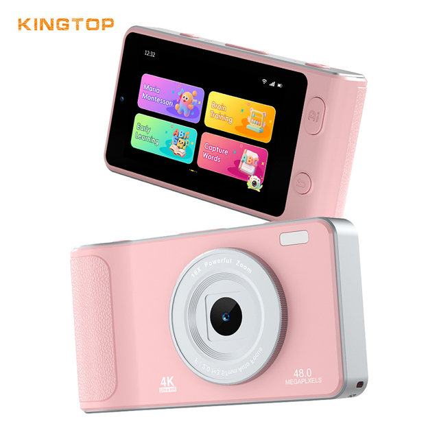 My First Kids Camera Safe WiFi Design 64GB SD Card Included Simple 2-Button Operation Early Learning Toy for Toddlers 3+