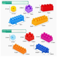 Ensemble de blocs de construction de grande taille pour enfants, 100 pièces, jouet en plastique pour l'éducation préscolaire, maternelle