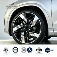 Jante en alliage d'aluminium forgé de 20 pouces, design maillé, plaqué zinc, largeur 8,5, pour BYD Tang New Energy Retrofit