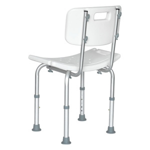 Qinda Shower <b>Stool</b> With Backrest <b>Adjustable</b> <b>Height</b> Bathroom Safety Equipment For Elderly And Pregnant Women - Product Image 2