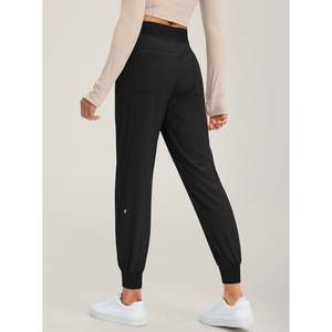 2025 femmes léger Gym Joggers pantalon fermeture éclair poches décontracté entraînement athlétique Joggers en noir - Product Image 5