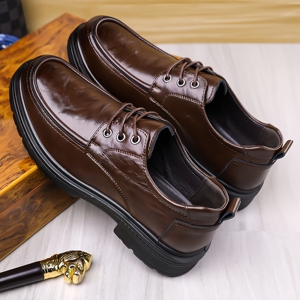 Chaussures en cuir, chaussures décontractées, baskets habillées tendance, mocassins de bureau, chaussures Oxford en cuir, chaussures décontractées habillées - Product Image 2