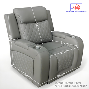 Adaptador de Enchufe para Sillón Reclinable, Portavasos, Mesa Abatible para Sofá, Sofá Reclinable Apto para Mascotas con Reposabrazos con Almacenamiento - Product Image 5