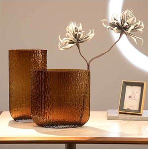 Jarrón de Vidrio Creativo de Estilo Costero, Convexo, Cóncavo, Martillado, Plano y Cilíndrico <span class=keywords><strong>para</strong></span> Decoración del Hogar o Fiestas de Cumpleaños - Product Image 2