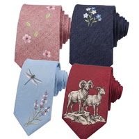 Cravate en Soie Jacquard Tissée Personnalisée à Motifs Floraux pour Hommes – Taille Standard – Prix de Gros