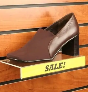 Figuras <span class=keywords><strong>libro</strong></span> <span class=keywords><strong>sombrero</strong></span> bolso de zapatos de Rack de acrílico claro Slatwall estante para tienda de venta al por menor de - Product Image 5