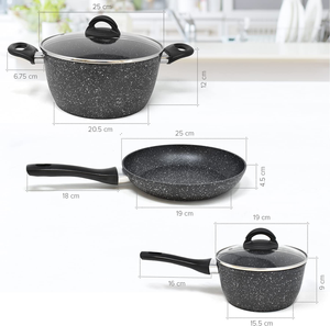 Juego de utensilios de cocina de aluminio antiadherentes, forjado, alta calidad - Product Image 4