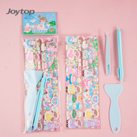 Joytop – Feuilles d'autocollants en PVC écologiques en gros, découpées à la forme, avec paillettes et vernis brillant, autocollants personnalisés pour carnets et journaux