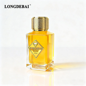 Wholesale Clear Perfume Glass <b>Bottle</b> Empty Pump Sprayer Crimp Square 30ml 50ml 100ml Perfume <b>Bottle</b> with Gold Cap - Product Image 1