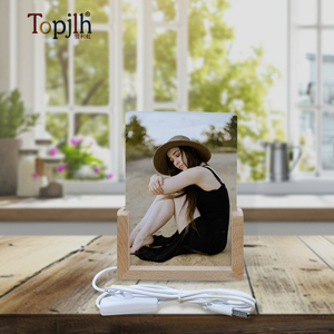 Acrylic lưu niệm tùy chỉnh thiết kế thăng hoa trống bằng gỗ cơ sở rõ ràng Tinh thể thủy tinh Acrylic Board LED Acrylic khung ảnh - Product Image 5