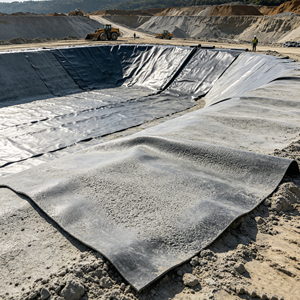 Géomembrane HDPE texturée haute performance anti-âge et haute friction pour projets anti-infiltration des pentes de canaux fluviaux - Product Image 2