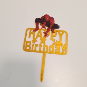 Decoración para Pastel <span class=keywords><strong>de</strong></span> Cumpleaños, Adornos para Cupcakes <span class=keywords><strong>de</strong></span> Superhéroes, Adorno Acrílico <span class=keywords><strong>de</strong></span> <span class=keywords><strong>Spiderman</strong></span> para Pastel <span class=keywords><strong>de</strong></span> Feliz Cumpleaños, Accesorios para Pastel - Product Image 4
