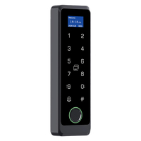 Boîtier ABS étanche, écran LCD, lecteur d'empreintes digitales, double RFID, clavier tactile, clavier de contrôle d'accès autonome