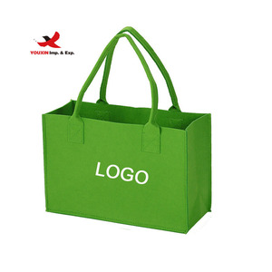 Bolsas de Compras de Lona para Mujer, Nuevas, a la Moda, Ecológicas, con Logotipo Personalizado, Recicladas, de Gran Capacidad, Coloridas, de Fieltro - Product Image 1