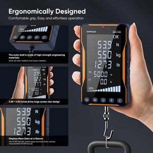 Medidor de Força Digital GOYOJO 500N 110LB com Tela Grande, Alta Precisão para Testes de Empurrar e Puxar - Product Image 3