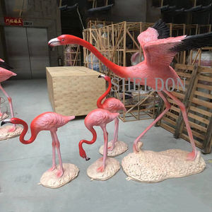 Statua di Fenicottero in Fibra di Vetro/ Fenicottero in Resina a Grandezza Naturale in Vendita/ Ornamento Natalizio Gigante a Forma di Fenicottero - Product Image 6