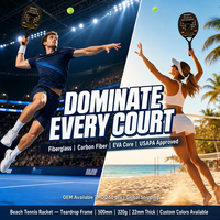 Raquette de beach tennis personnalisée en gros, noyau EVA, fibre de verre 3K 6K 12K 18K, fibre de carbone, OEM ODM, norme ITF, prix usine