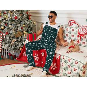 Combinaison de Noël personnalisée pour homme, salopette verte en coton, combinaison de fête pour adultes, taille grande, unisexe - Product Image 5