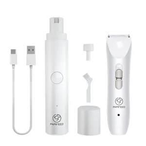 Kit aparador de unha elétrico, barulho profissional, elétrico, recarregável, usb, para animais de estimação, gato