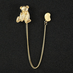 Date Designer Animal Volant Oiseau Elk Loup Tête Ours Aigle Dragon Chaîne Broche Broches Costume blazer Pierres Précieuses Strass Broches - Product Image 4
