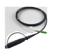 Luar ruangan G657A1 100M 150M 200M SC APC UPC konektor serat optik kabel Drop terkoneksi kabel Patch