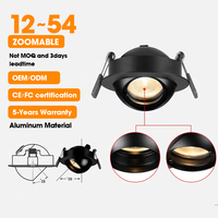 Projecteur LED COB en aluminium moderne et zoomable, CRI 95, dimmable, pour supermarchés, couloirs, hôtels, trottoirs, chemins et œuvres d'art