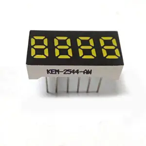 0.25英寸4位7段发光二极管显示器白色指示器高质量Houkem-2543-AW 12针时间时钟显示器